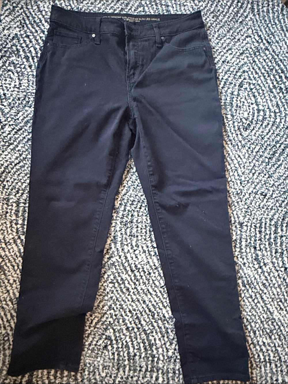 Chico’s So Slimming Girlfriend Black Ankle Jeans Size 1.5R
